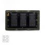 Soho Lighting Black Nickel 3 Gang 2 Way Trailing Edge Dimmer Switch Screwless 100W LED (150w Halogen/Incandescent)