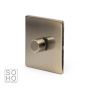 Soho Lighting Antique Brass 1 Gang 2 Way Trailing Edge Dimmer Switch 150W LED (300w Halogen/Incandescent)