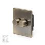 Soho Lighting Antique Brass 2 Gang 2 Way Trailing Edge Dimmer Switch 150W LED (300w Halogen/Incandescent)