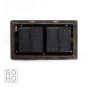 Soho Lighting Antique Brass 4 Gang 2 Way Trailing Edge Dimmer Switch Screwless 100W LED (150w Halogen/Incandescent)