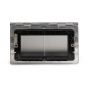 Soho Lighting Brushed Chrome Black Insert 4 x25mm EM-Euro Module Floor Plate
