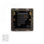 Soho Lighting Brushed Chrome Fused Connection Unit (FCU) Unswitched 13A DP Blk Ins Screwless