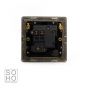 Soho Lighting Brushed Chrome Fused Connection Unit (FCU) Switched 13A DP Blk Ins Screwless