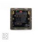 Soho Lighting Brushed Chrome Fused Connection Unit (FCU) Switched With Neon 13A DP Blk Ins Screwless