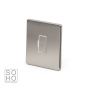 Soho Lighting Brushed Chrome Fused Connection Unit (FCU) Unswitched 13A DP Wht Ins Screwless