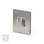 Soho Lighting Brushed Chrome Fused Connection Unit (FCU) Switched 13A DP Wht Ins Screwless
