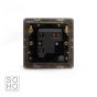 Soho Lighting Polished chrome Fused Connection Unit (FCU) Unswitched 13A DP Blk Ins Screwless