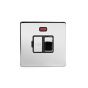 Soho Lighting Polished chrome Fused Connection Unit (FCU) Switched with Neon 13A DP Blk Ins Screwless