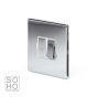 Soho Lighting Polished chrome Fused Connection Unit (FCU) Switched 13A DP Wht Ins Screwless