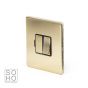 Soho Lighting Brushed Brass Fused Connection Unit (FCU) Switched 13A DP Blk Ins Screwless