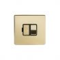 Soho Lighting Brushed Brass Fused Connection Unit (FCU) Switched 13A DP Blk Ins Screwless
