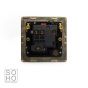 Soho Lighting Brushed Brass Fused Connection Unit (FCU) Switched with Neon 13A DP Blk Ins Screwless