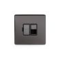 Soho Lighting Black Nickel Fused Connection Unit (FCU) Switched 13A DP Blk Ins Screwless