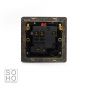 Soho Lighting Black Nickel Fused Connection Unit (FCU) Switched with Neon 13A DP Blk Ins Screwless