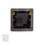 Soho Lighting Antique Brass Fused Connection Unit (FCU) Switched 13A DP Blk Ins Screwless