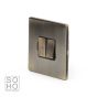 Soho Lighting Antique Brass Switched Fused Connection Unit (FCU) 13A Double Pole Black Inserts