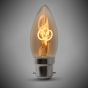 Soho Lighting B22 Vintage Edison Candle LED Light Bulb 2W 1800K T-Spiral Filament High CRI Dimmable