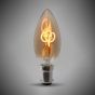 2w B15 Vintage Edison High CRI Candle LED Light Bulb 1800K T-Spiral Filament Dimmable