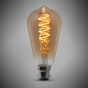 Soho Lighting 4w B22 Vintage Edison ST64 LED Light Bulb 1800K Spiral Filament Teardrop High CRI Dimmable