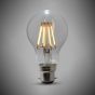10 Pack - 8w B22 GLS LED Light Bulb 3000K Standard Straight Filament Dimmable High CRI
