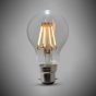 8w B22 GLS LED Light Bulb 4100K Standard Straight Filament Dimmable