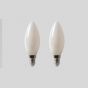 2 Pack - 4w E14 SES Opal Candle LED Bulb 4100K Horizon Daylight Dimmable