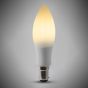 4w B15 Small Bayonet 4100K Opal Dimmable LED Candle Bulb with white plastic
