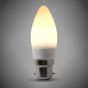 10 Pack - 4w B22 4100K Opal Dimmable LED Candle bulb with white plastic
