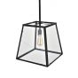 metal and glass lantern pendant