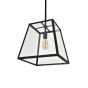 Geo Trapeze Metal and Glass Lantern Pendant Light - Soho Lighting