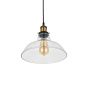 Soho Lighting Romilly Edison Industrial Clear Glass Step Breakfast Bar Pendant Light