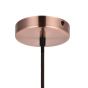 Soho Lighting Edison Antique Copper Pendant Bulb Holder With Round Dark Brown Cable