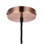 Soho Lighting Edison Antique Copper Pendant Bulb Holder With Twisted Black Cable