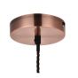 Soho Lighting Antique Copper Bulb Holder Exposed Bulb Pendant Light With Twisted Dark Brown Cable