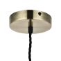 Aged Brass Bulb Holder Exposed Bulb Pendant Light With Twisted Black Cable