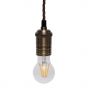 Antique Brass Bulb Holder Exposed Bulb Pendant Light