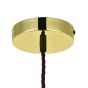 Soho Lighting Gold Bulb Holder Exposed Bulb Pendant Light With Twisted Black Cable