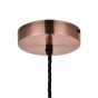 Soho Lighting Red Copper Bulb Holder Exposed Bulb Pendant Light With Twisted Black Cable