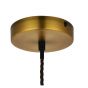 Soho Lighting Brass Bulb Holder Exposed Bulb Pendant Light With Twisted Black Cable