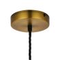 Soho Lighting Brass Bulb Holder Exposed Bulb Pendant Light With Twisted Dark Brown Cable