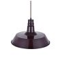 Mulberry Red Burgundy Industrial Dining Room Pendant Light - Large Argyll - Soho Lighting