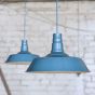 Aston Blue Industrial Dining Room Pendant Light - Large Argyll - Soho Lighting