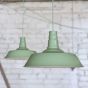 Large Chalk Mint Green Industrial Dining Room Pendant Light- Large Argyll - Soho Lighting