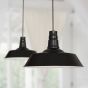 Matt Black Industrial Dining Room Pendant Light - Large Argyll - Soho Lighting
