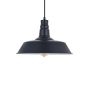 Matt Black Industrial Dining Room Pendant Light - Large Argyll - Soho Lighting