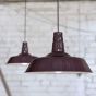 Mulberry Red Burgundy Industrial Breakfast Bar Pendant Light - Argyll - Soho Lighting
