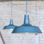 Aston Blue Industrial Breakfast Bar Pendant Light - Argyll - Soho Lighting