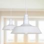Pure White Industrial Breakfast Bar Pendant Light - Argyll - Soho Lighting