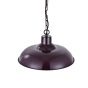 Portland Bedroom and Hallway Pendant Light Mulberry Red Burgundy - Soho Lighting