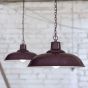 Portland Bedroom and Hallway Pendant Light Mulberry Red Burgundy - Soho Lighting